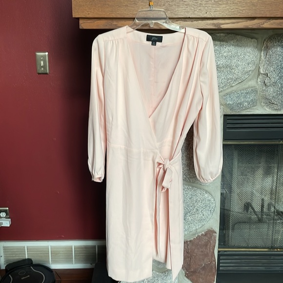 J. Crew Elegant Pink Wrap Dress - Picture 6 of 8